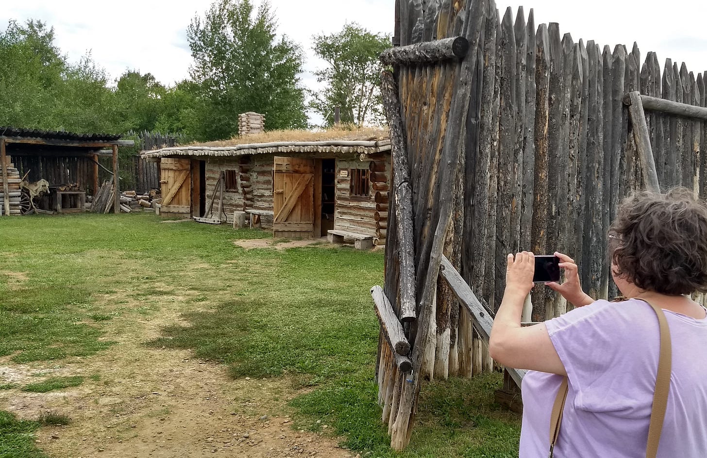 Annette photographing western fort Annette photographing western fort