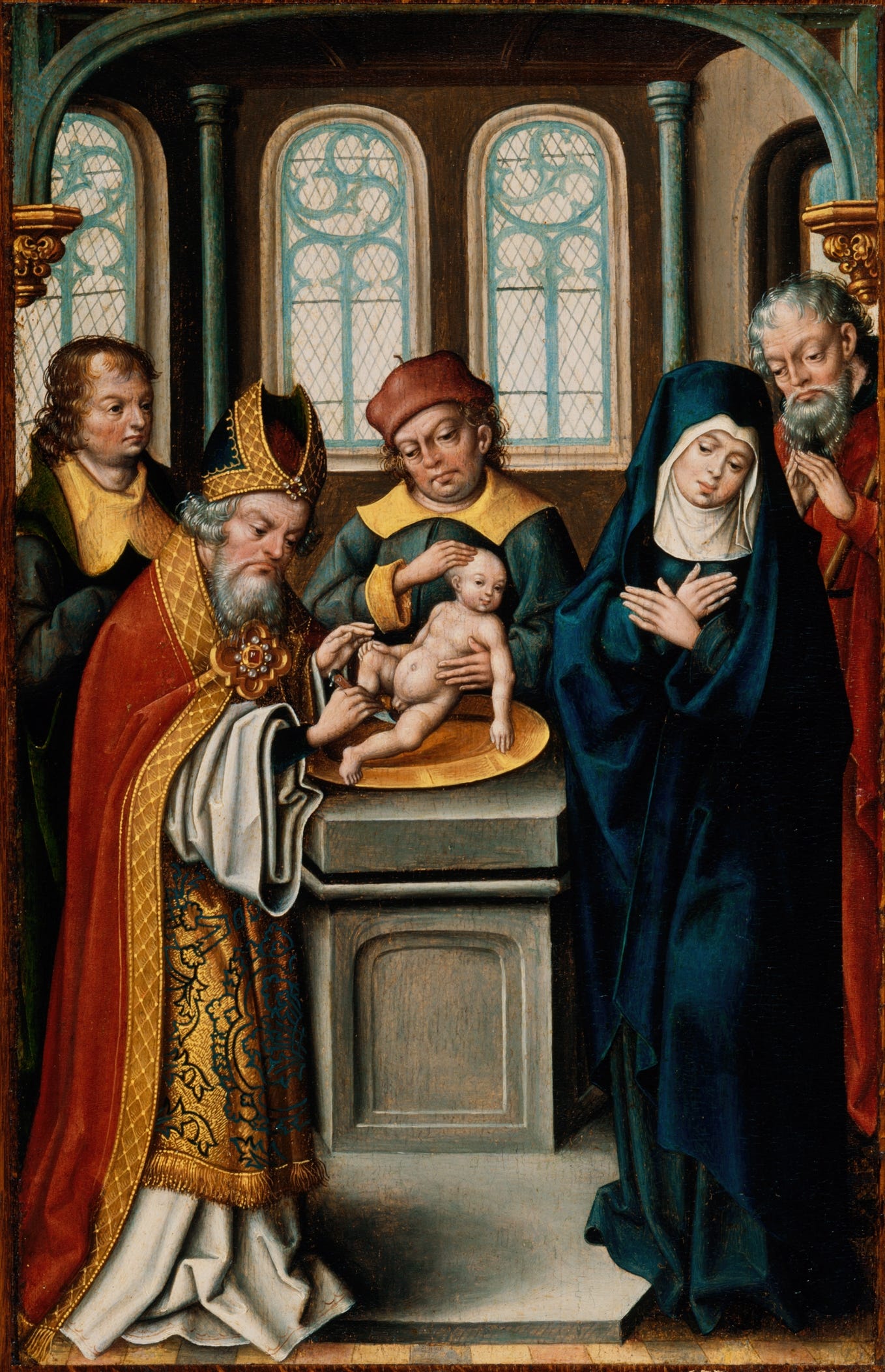 The Circumcision of Christ (circa 1495) by Jan Baegert (German, 1465-1535)