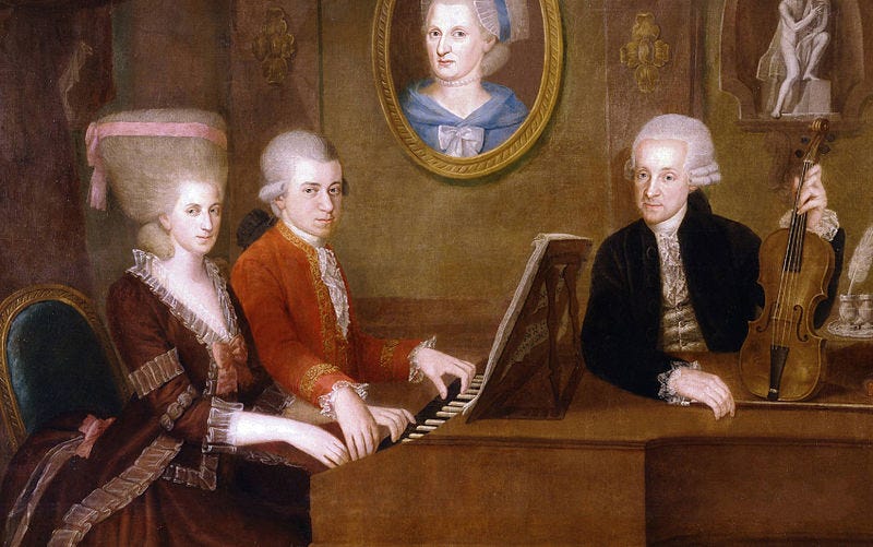 The Mozart family played actual Classical music