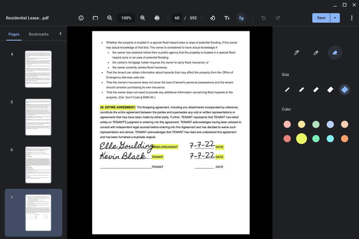 PDF annotations in Gallery app