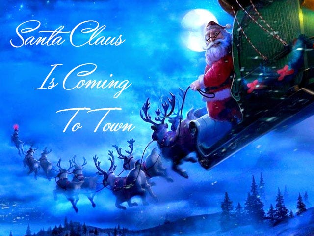 Santa Claus Is Coming To Town | Music Letter Notation with Lyrics for Flute, Violin, Recorder ...