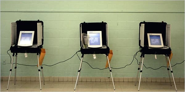 Officials Wary of Electronic Voting Machines - The New York Times