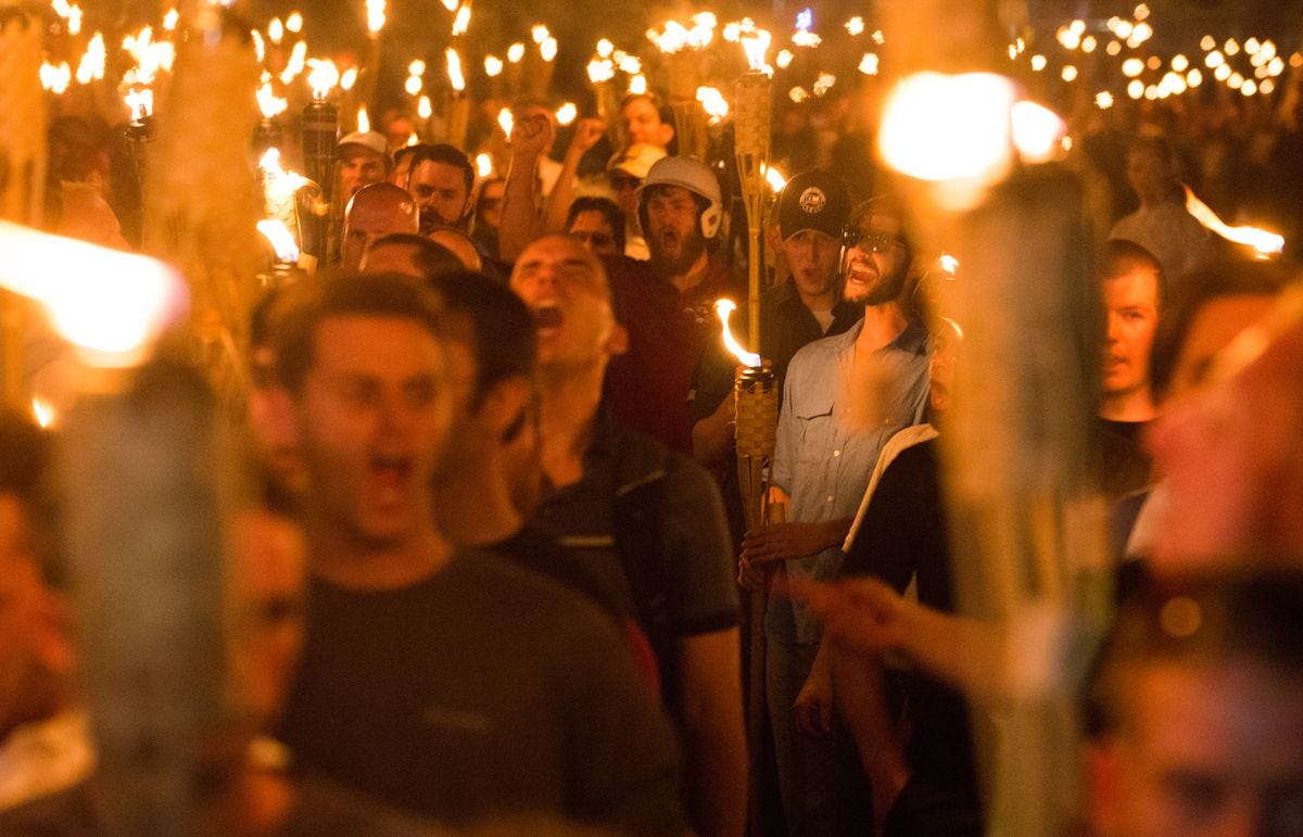 Image result for tiki torches nazis