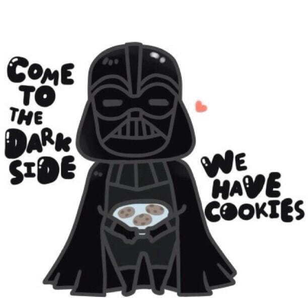 Come to the dark side we have cookies mwahaha | Darth vader fan art, Dark  side, Darth vadar