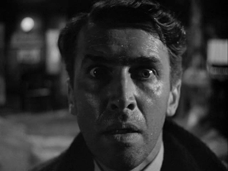 Mark Athitakis on Twitter: "Reminds me of Jimmy Stewart in the Pottersville  sequence of "It's a Wonderful Life." He's been through a series of horrors,  but his hair still looks great.… https://t.co/8ceeUZkHln"