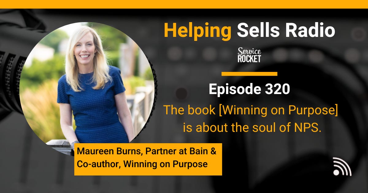 Maureen Burns NPS book Winning ion Purpose Bain & Company Helping Sells Radio with Bill Cushard