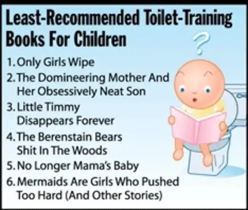 Least-Recommended Toilet-Training Books For Children
