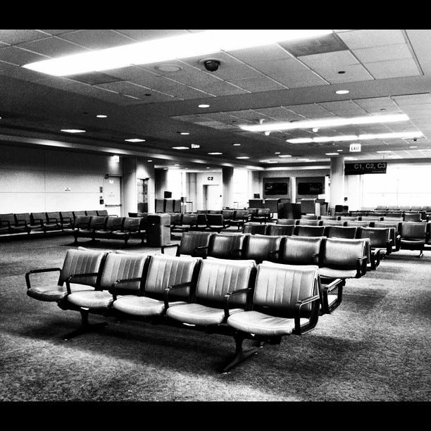 Concourse C is abandon #chicago Midway #airport #bw | Flickr