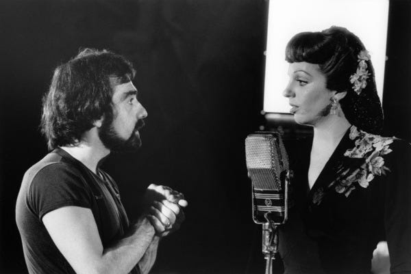 Director Martin Scorsese directs Liza Minnelli
