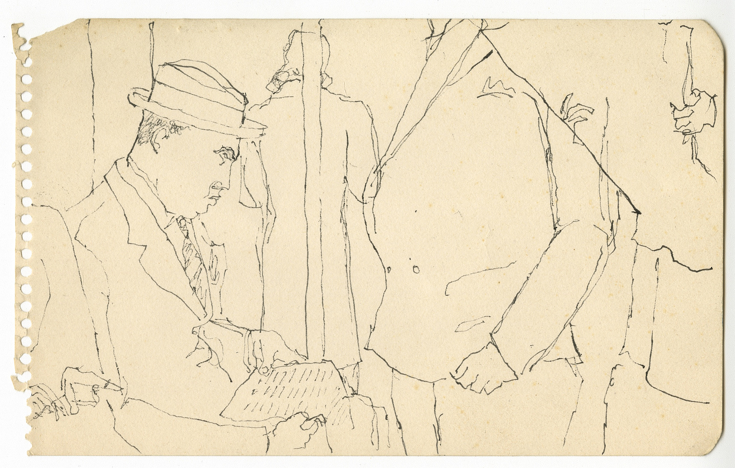 The Paris Review - Underground in the 1940s: Alex Katz's Subway Drawings