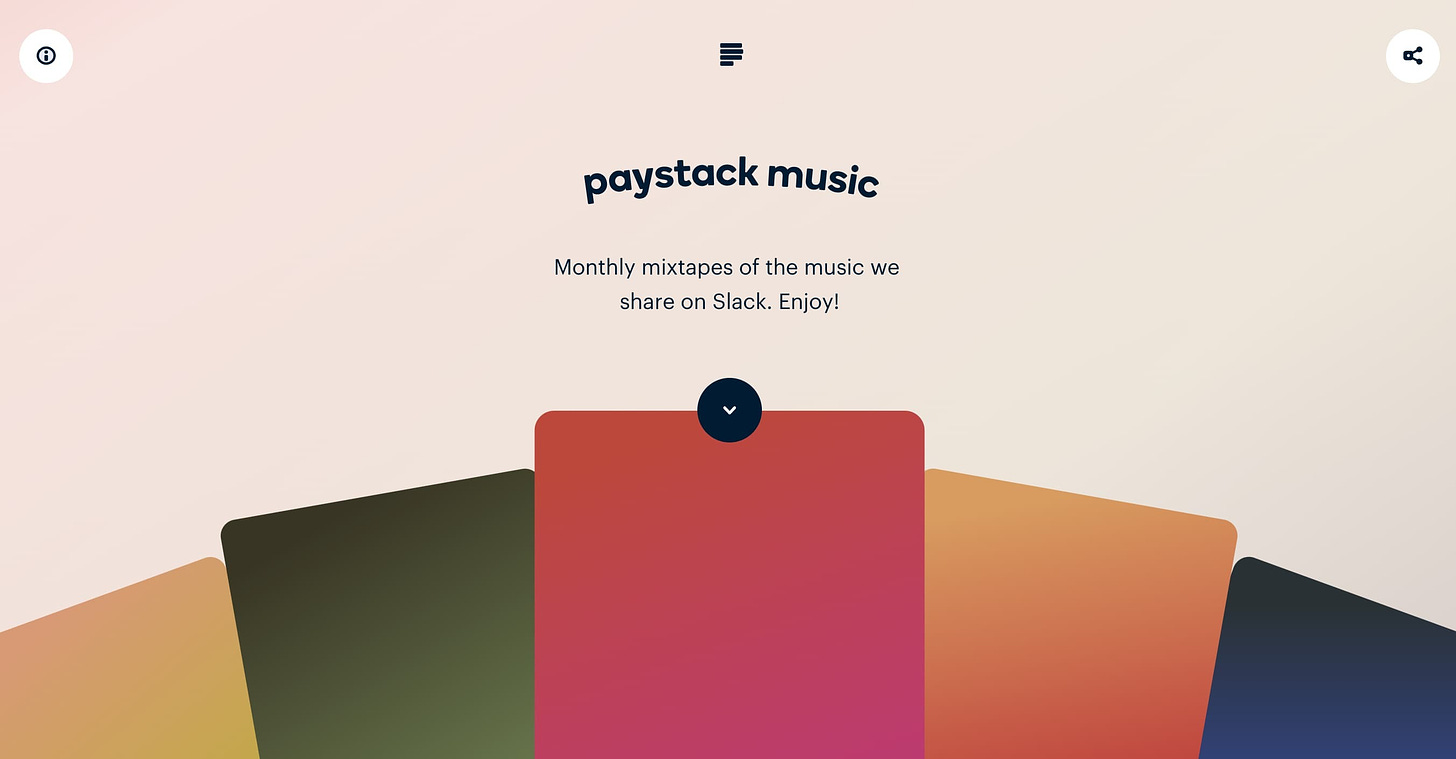 Paystack Music Layout
