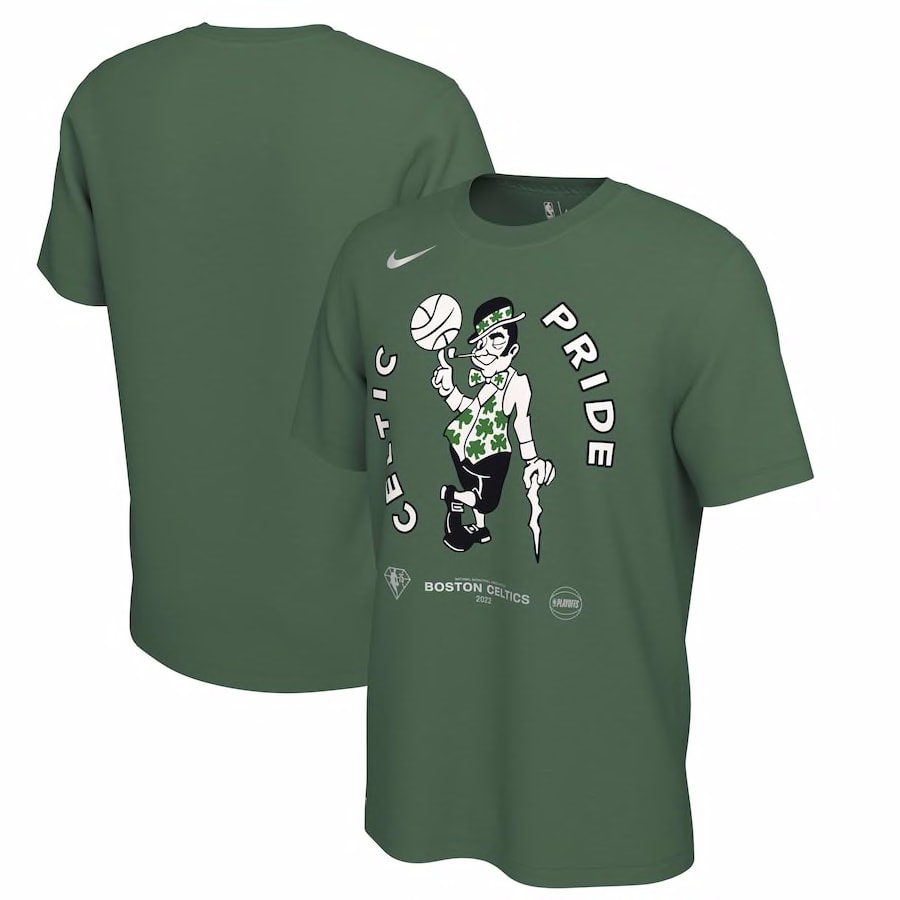 Men's Boston Celtics Nike Kelly Green 2022 NBA Playoffs Mantra T-Shirt