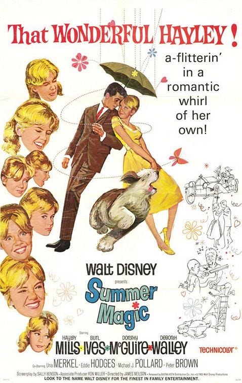 Original theatrical release poster for Walt Disney's Summer Magic