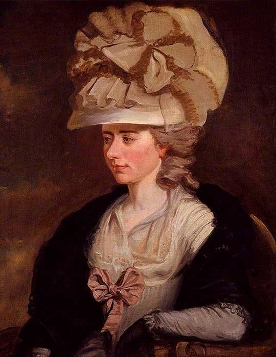 Portrait painting of Fanny Burney in 1784-5