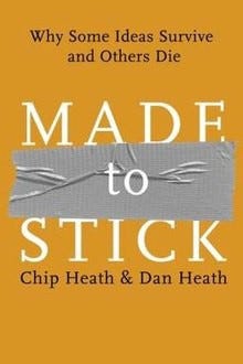 The cover of the book made to stick