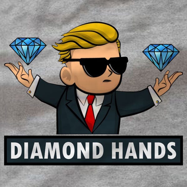 Diamond Hands Wallstreetbets - Ladies Tee - Absurd Ink