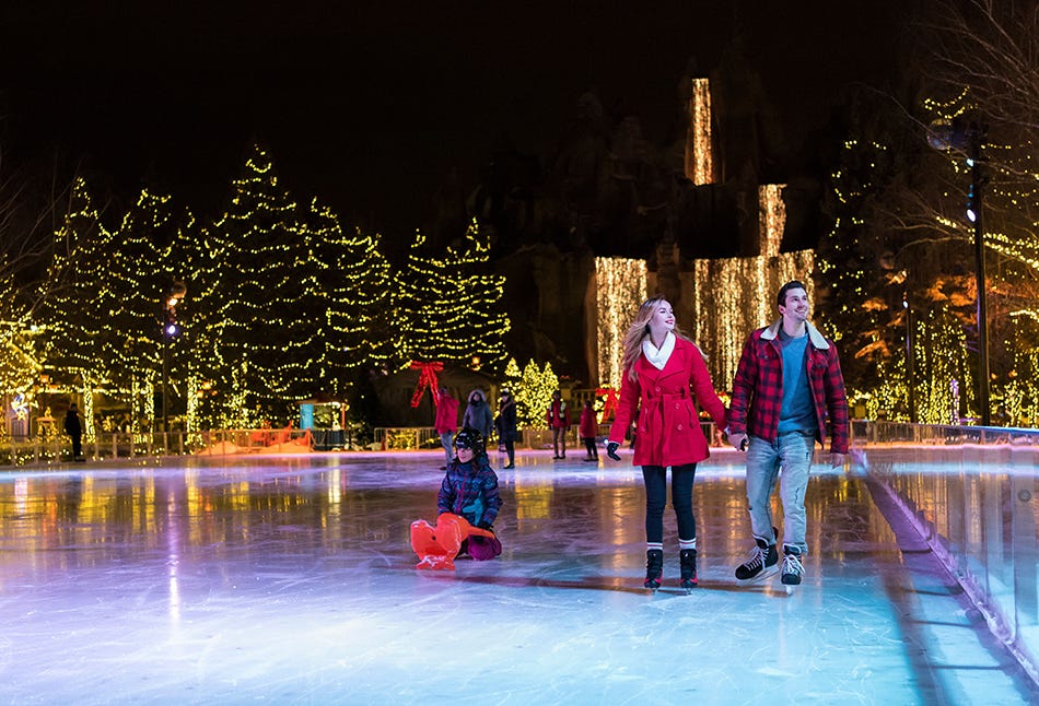 Ice skating at WinterFest at Canadas Wonderland