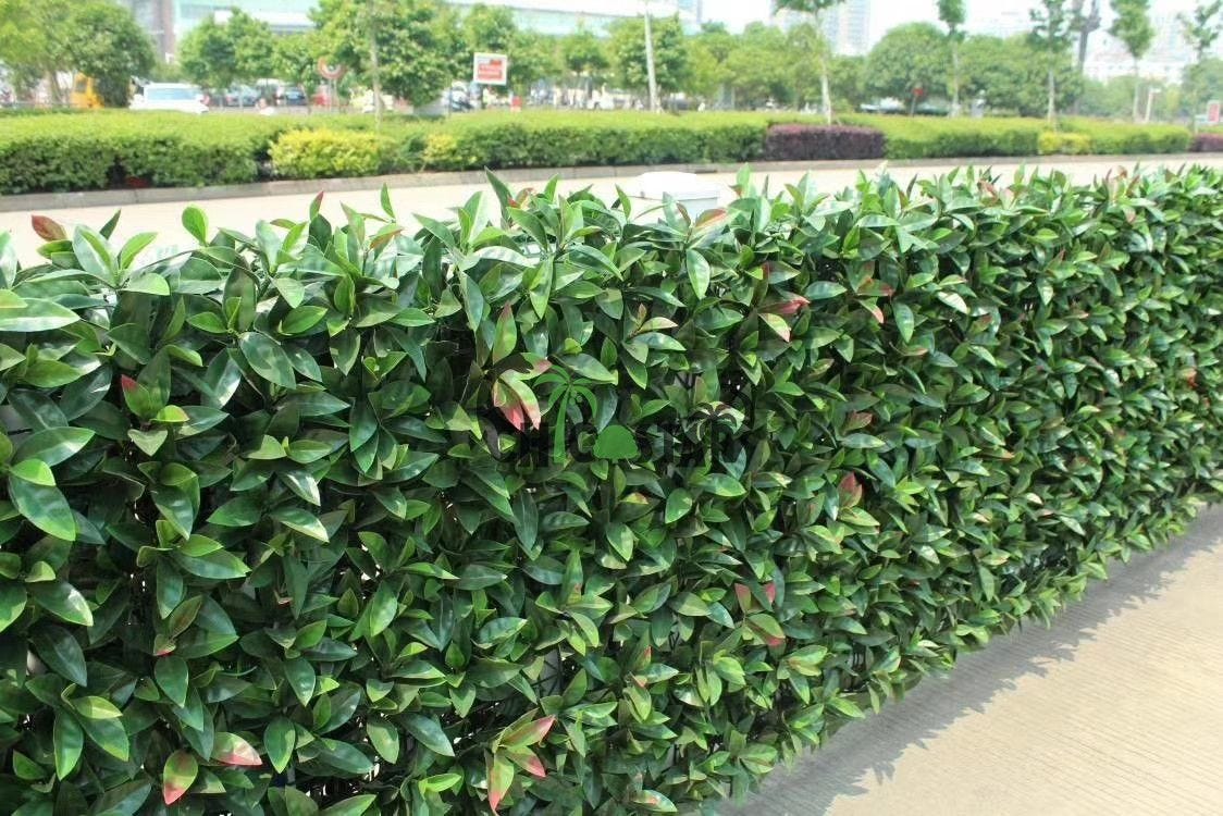 Garden Expandable Artificial Plastic Laurel Leaves Trellis Bamboo Panel Boxwood Mat Ivy Privacy ...