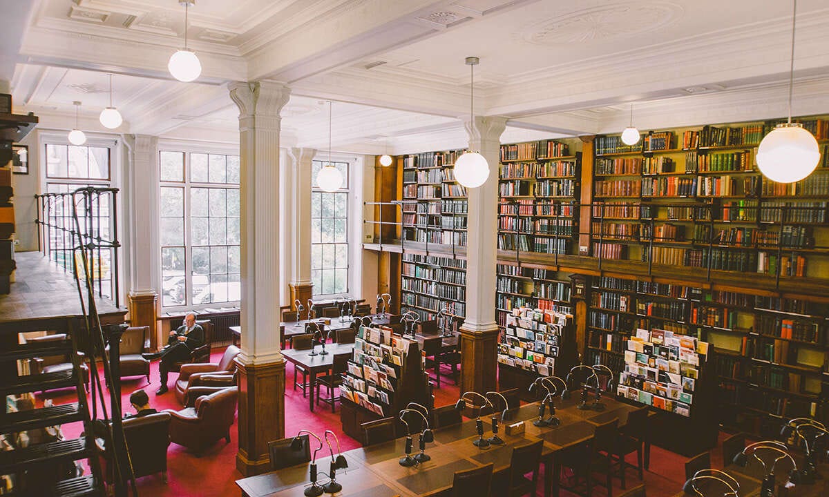 The Reading Room in the London Library, a fav place to do said thinking. Not open at the moment, for obvious reasons.