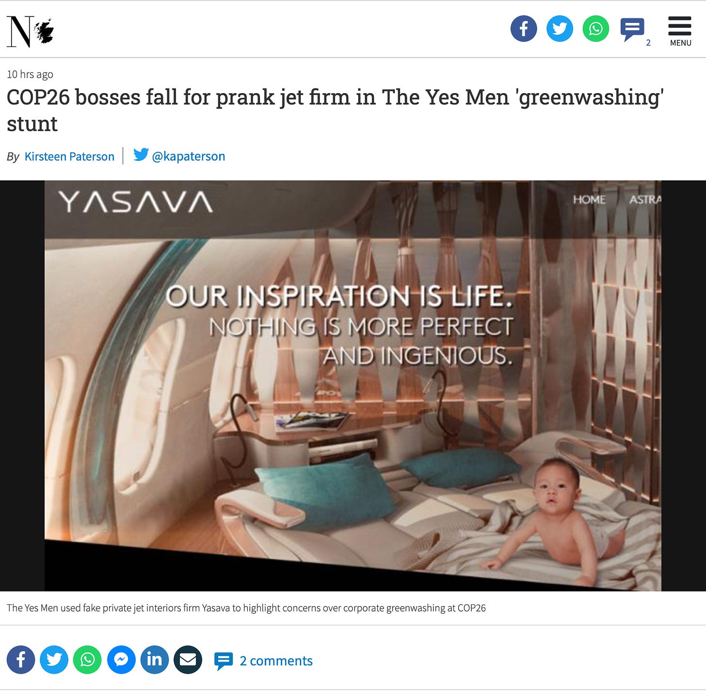 Fake Fake Exposes Real Fakes: Yasava and the COP26 corporate #NetZero  Initiatives | The Yes Men