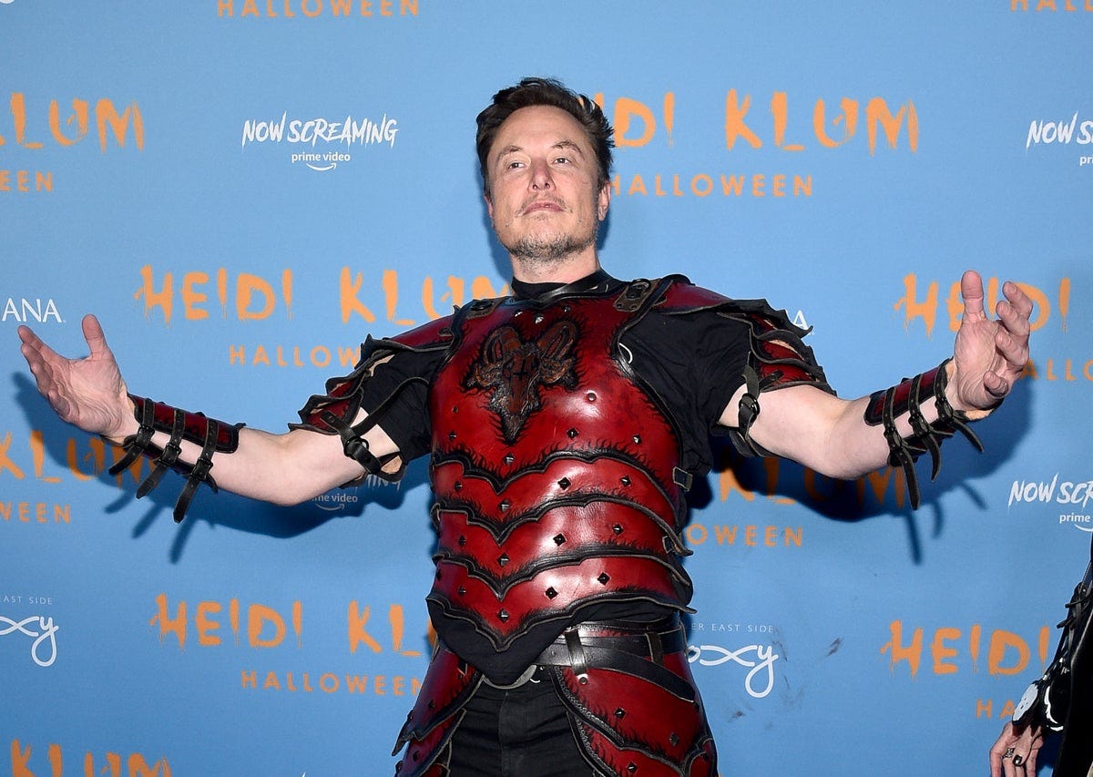 Elon Musk dresses up as 'Devil's Champion' for New York Halloween party |  The Independent