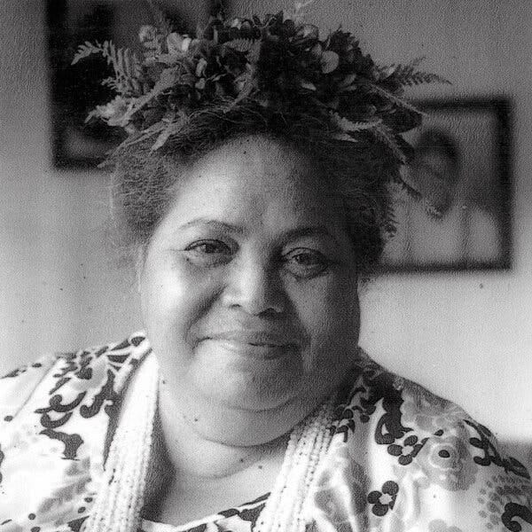 Edith Kanaka‘ole, a native Hawaiian hula teacher who celebrated ancient traditions and language.