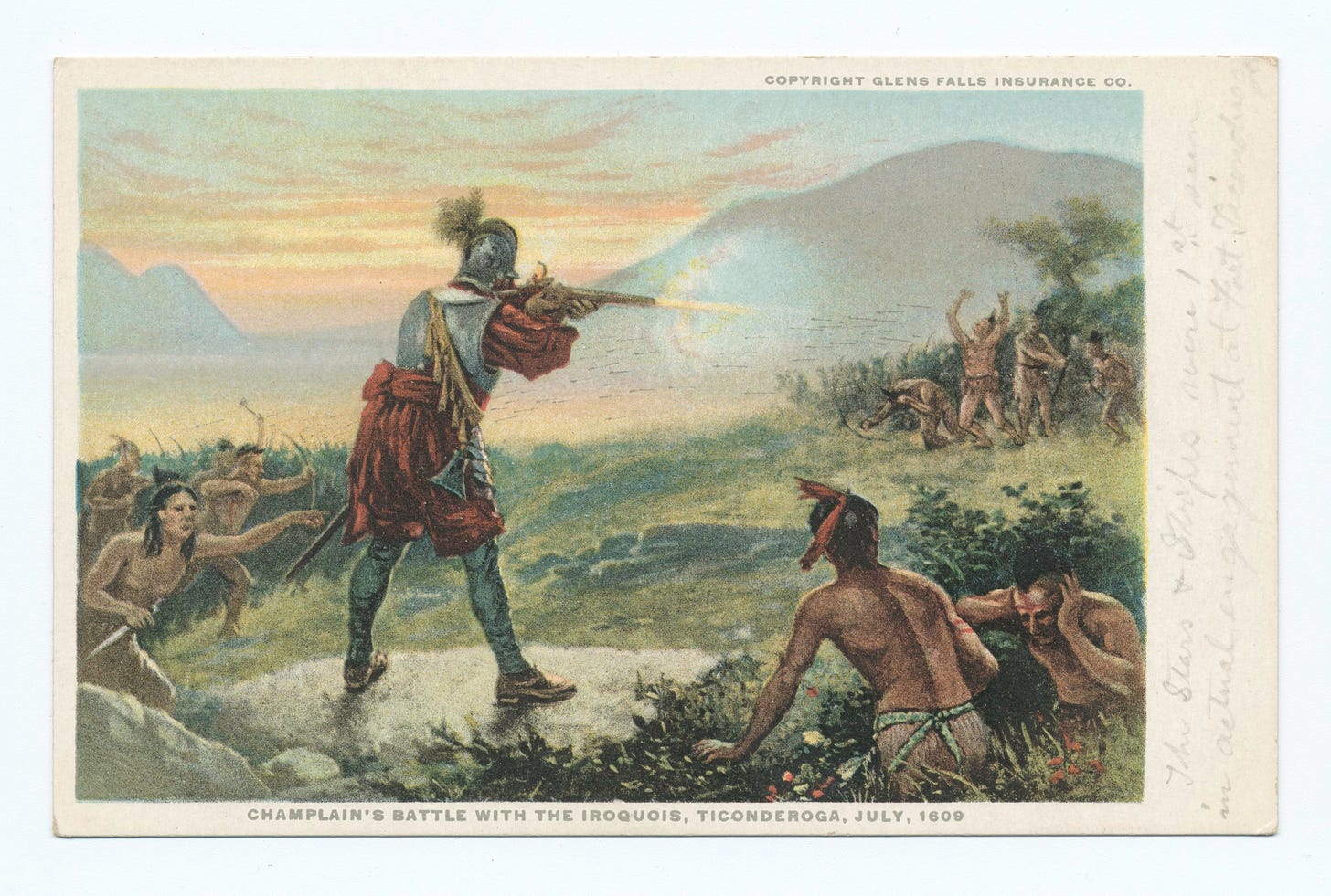 Champlain's Battle with the Iroquois, Ticonderoga, July, 1609 (NYPL b12647398-79471).tiff