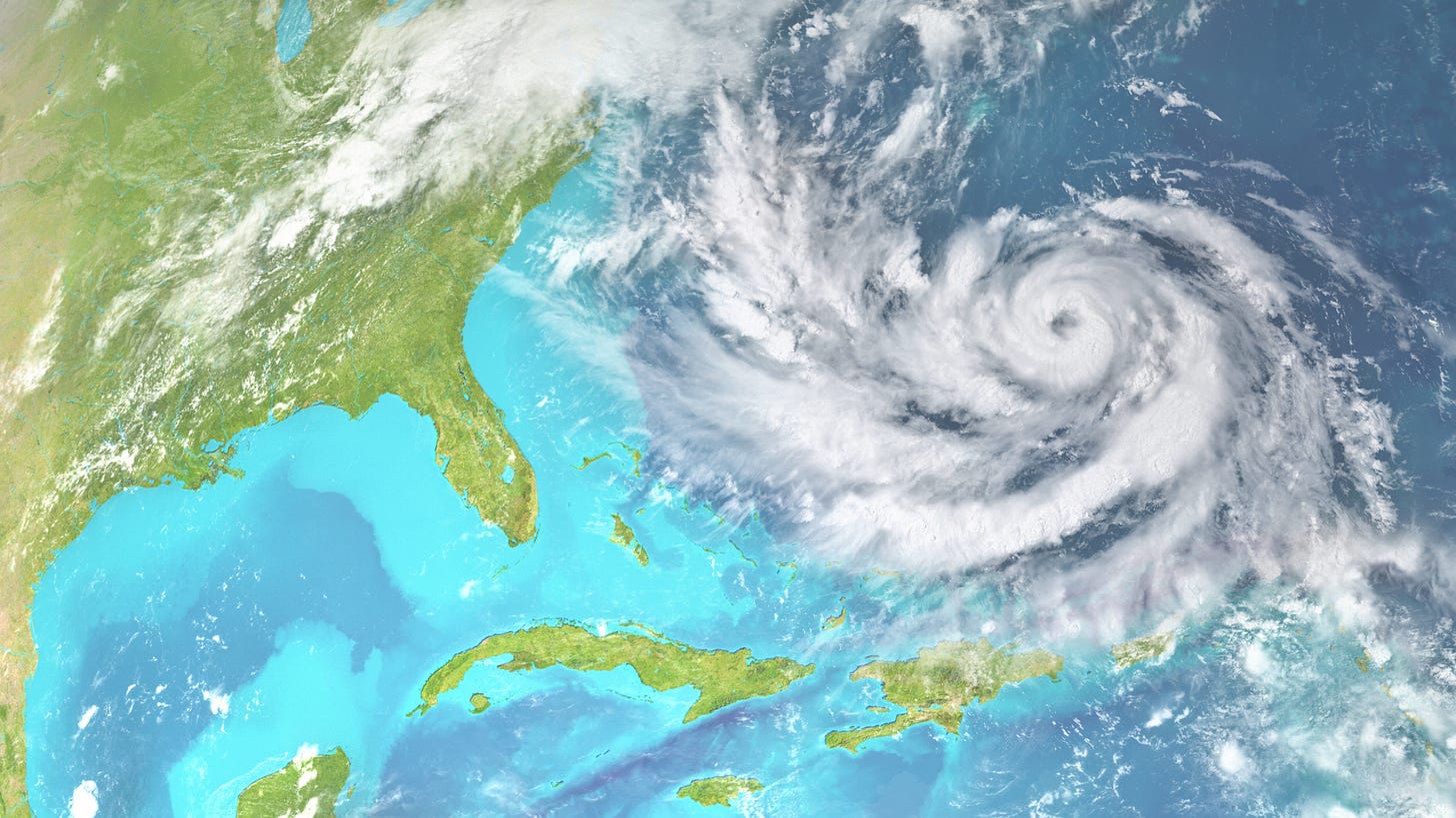 satellite image of a typhoon