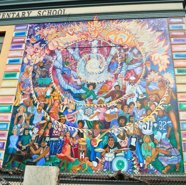 Mission District Murals in San Francisco | Mural, Street art, Building art