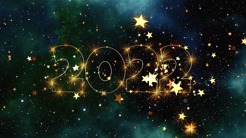 New Year'S Day, Space, Stars, 2022, Galaxy, Cosmos