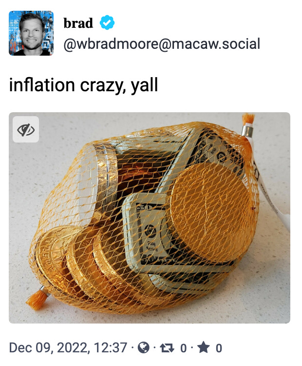 inflation crazy, yall