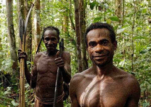 Hunter-gatherer use their mouths more as tools than modern human.