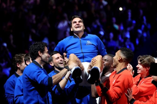 PICS: Roger Federer's grand finale ends in defeat - Rediff Sports