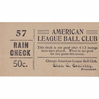 1906 Chicago White Sox World Series Full Ticket And Postcard