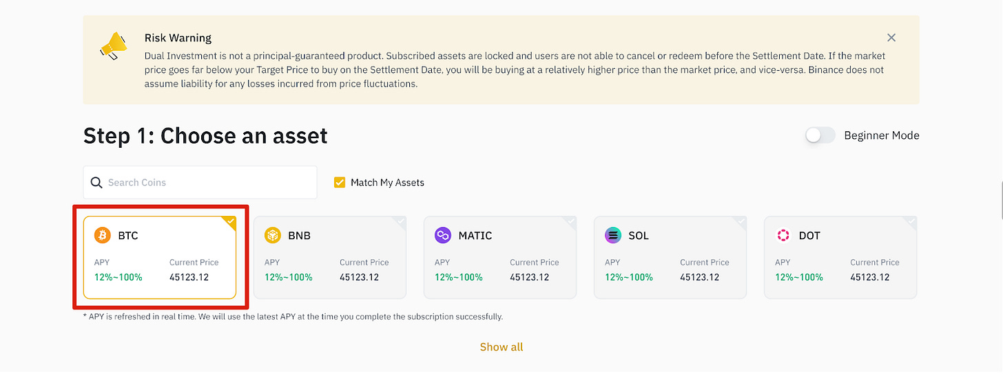 Binance Dual Investment Explained