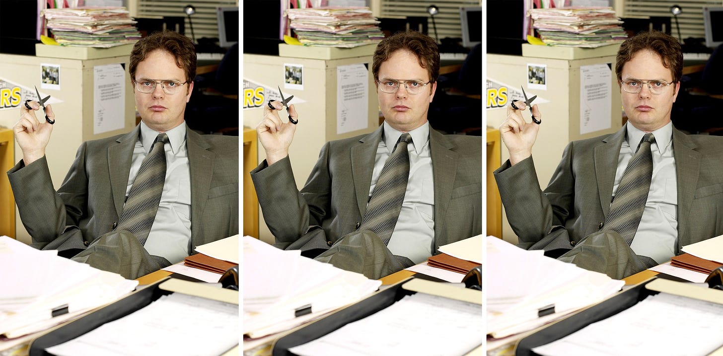 Picture of Dwight Shrute in "The Office"