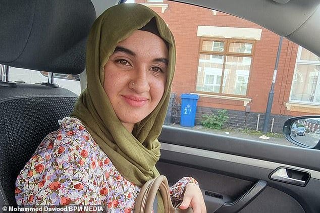 Laila Dawood, 15, (pictured) died after collapsing at Derby Moor Academy on Friday, December 9