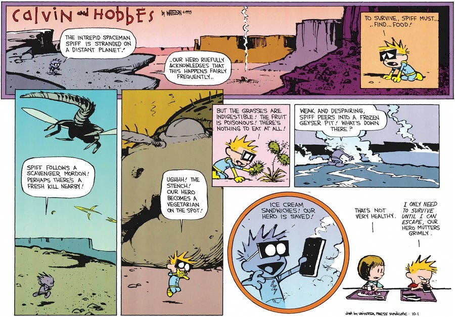 Calvin and Hobbes Comic Strip for October 01, 1995 