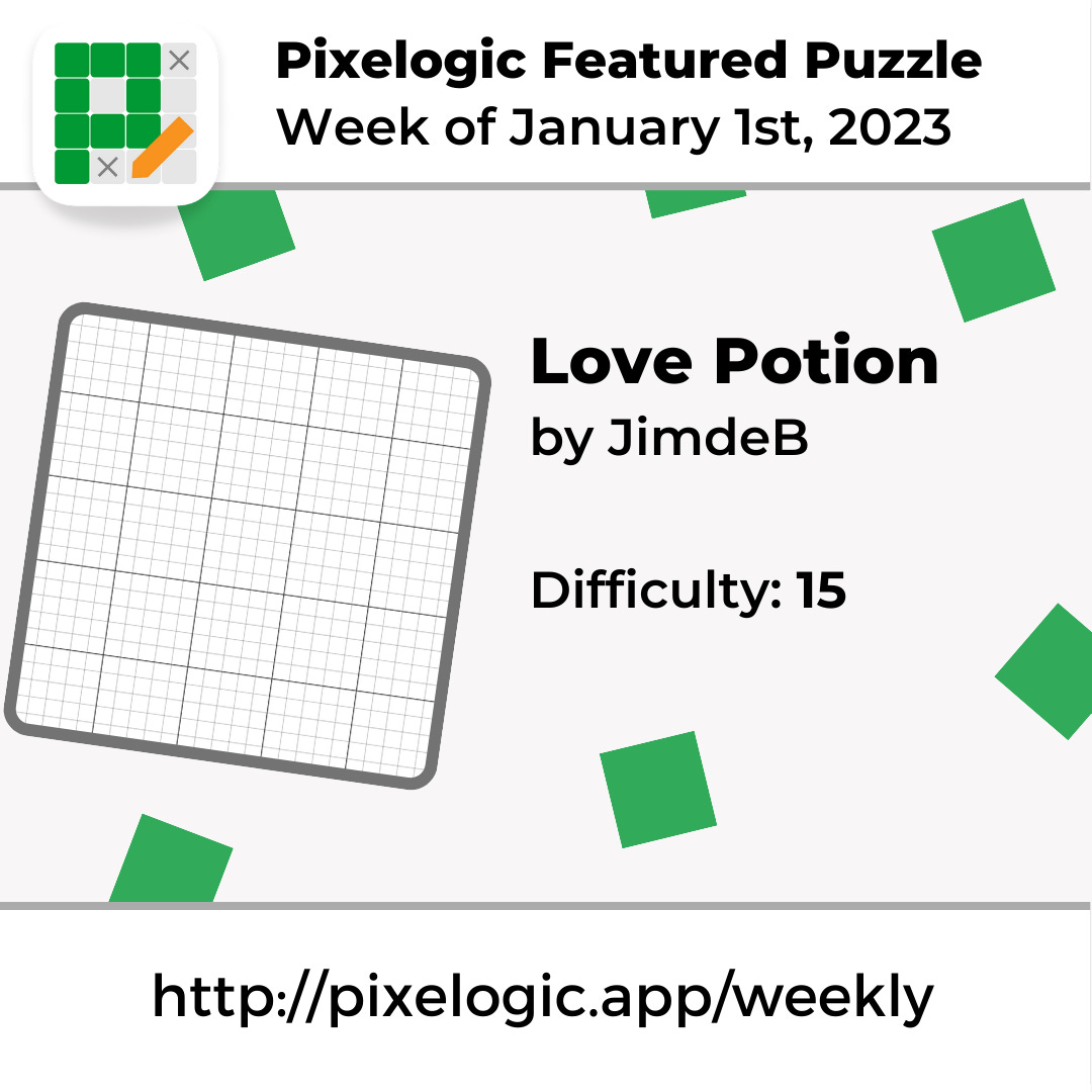 Pixelogic Featured Weekly Puzzle for Week of January 1st, 2023