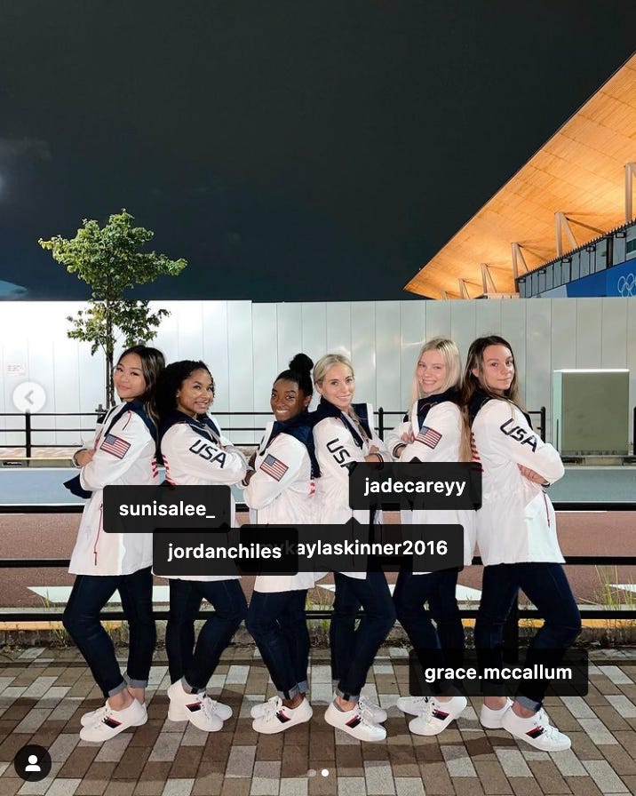 US Women's Gymnastics Team in Tokyo
