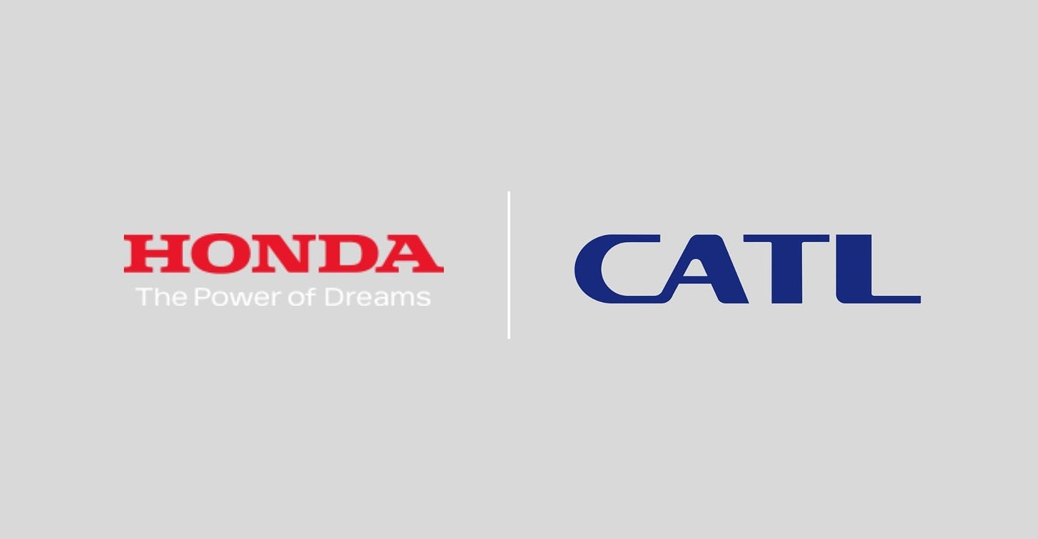 Honda China Reaches Long-Term Purchase Agreement With CATL