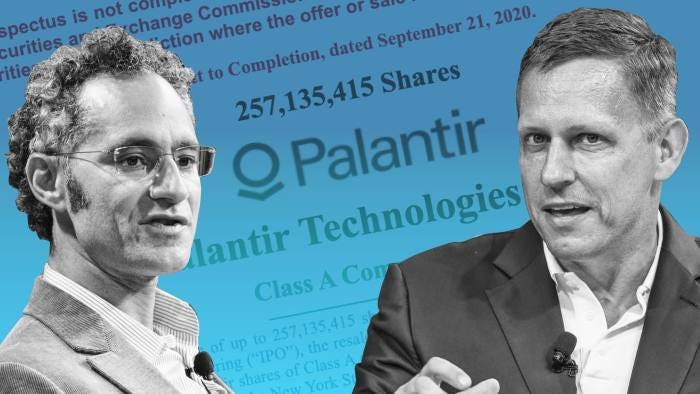 Palantir goes public but founders will have control for life | Financial  Times