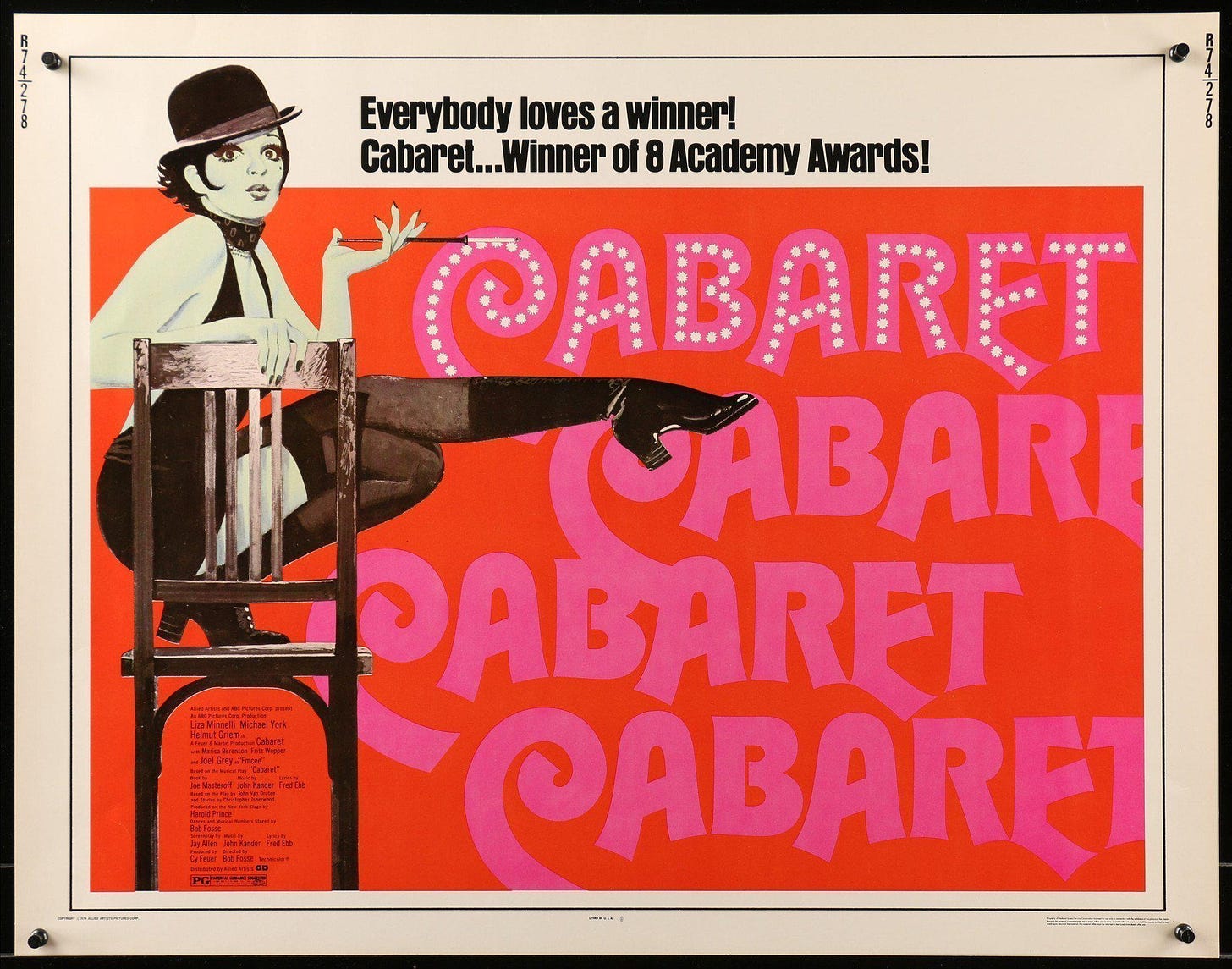 Cabaret Movie Poster | Half Sheet (22x28) Original Vintage Movie Poster |  6700