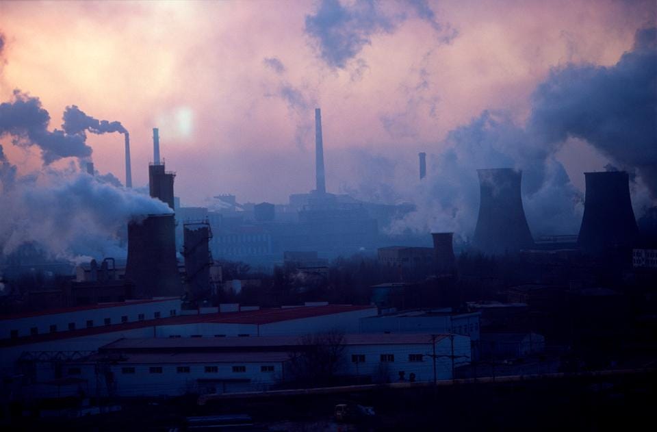 China - Environment - Industry - Sun Sets on Bao Steel Mill