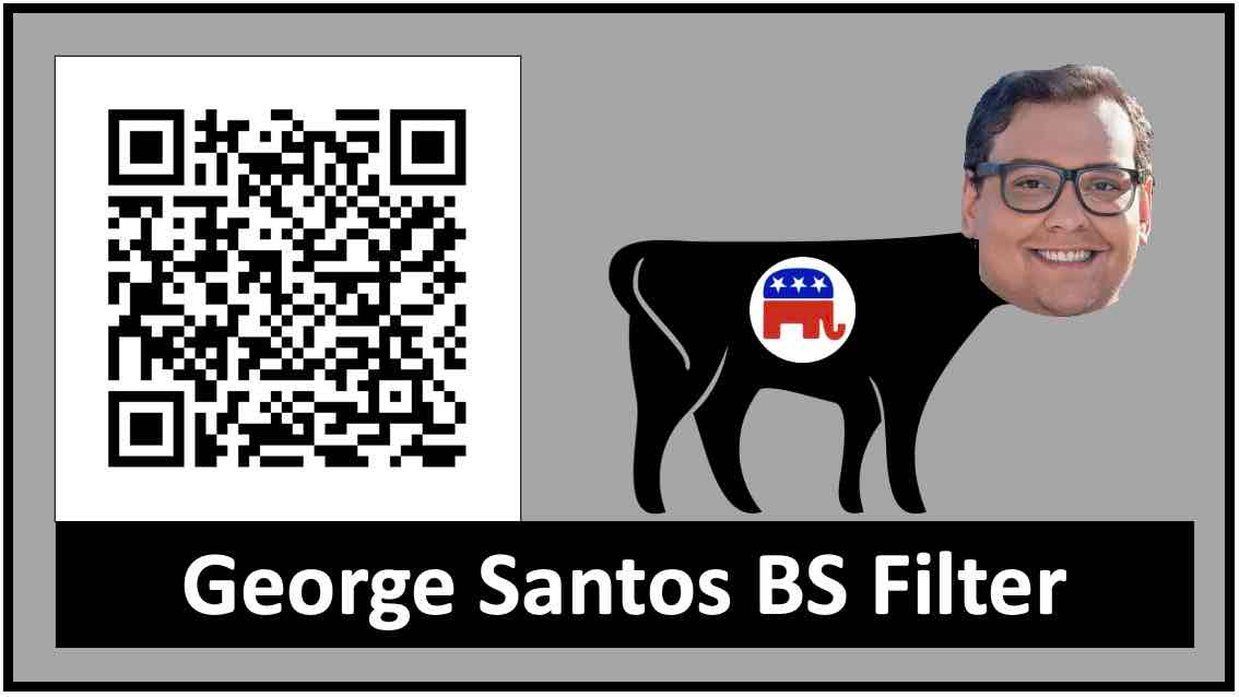 Use QR codes to share your content such as the George Santos BS fileter to people on their phones