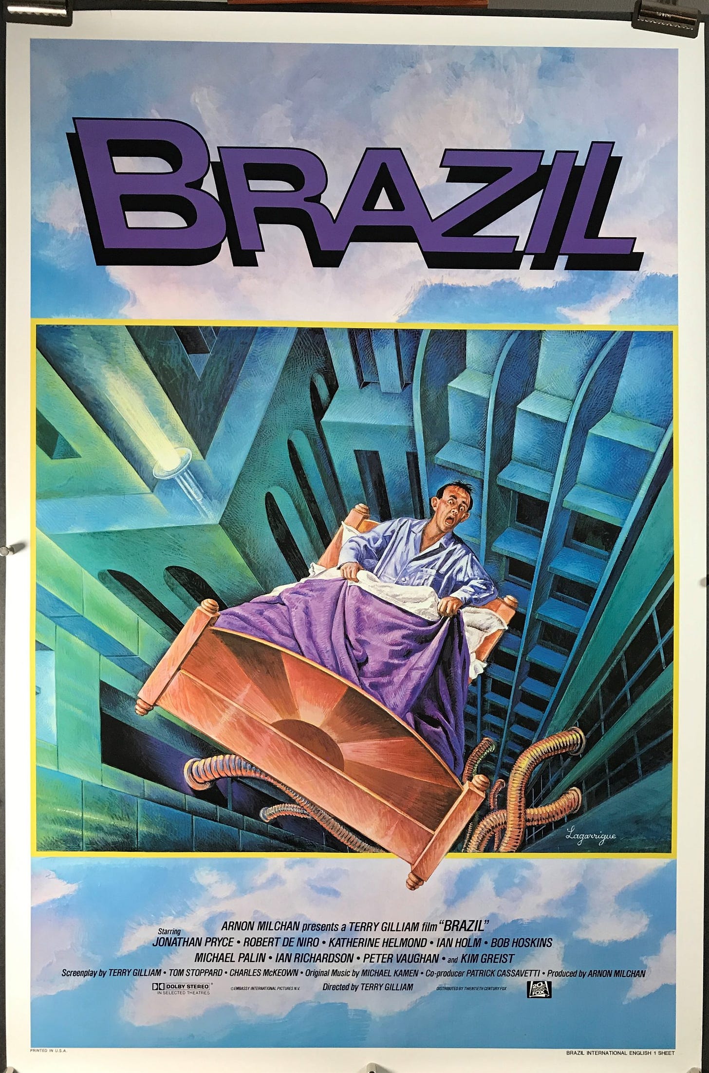 BRAZIL, Original Vintage Terry Gilliam Movie Poster – Original Vintage  Movie Posters