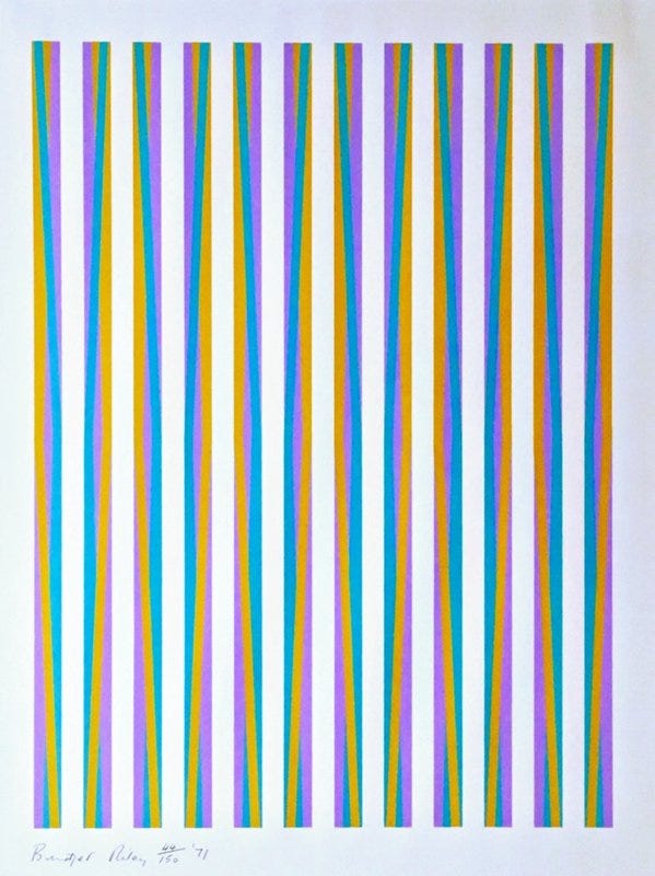 Bridget Riley - Untitled-From-Conspiracy-The-Artist-As-Witness-Schubert-15 for Sale | Artspace