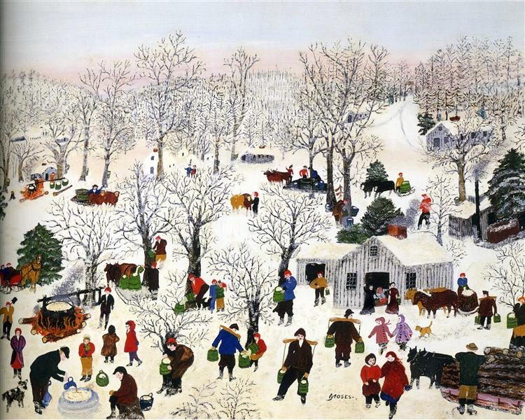Sugaring Off, 1955 - Grandma Moses