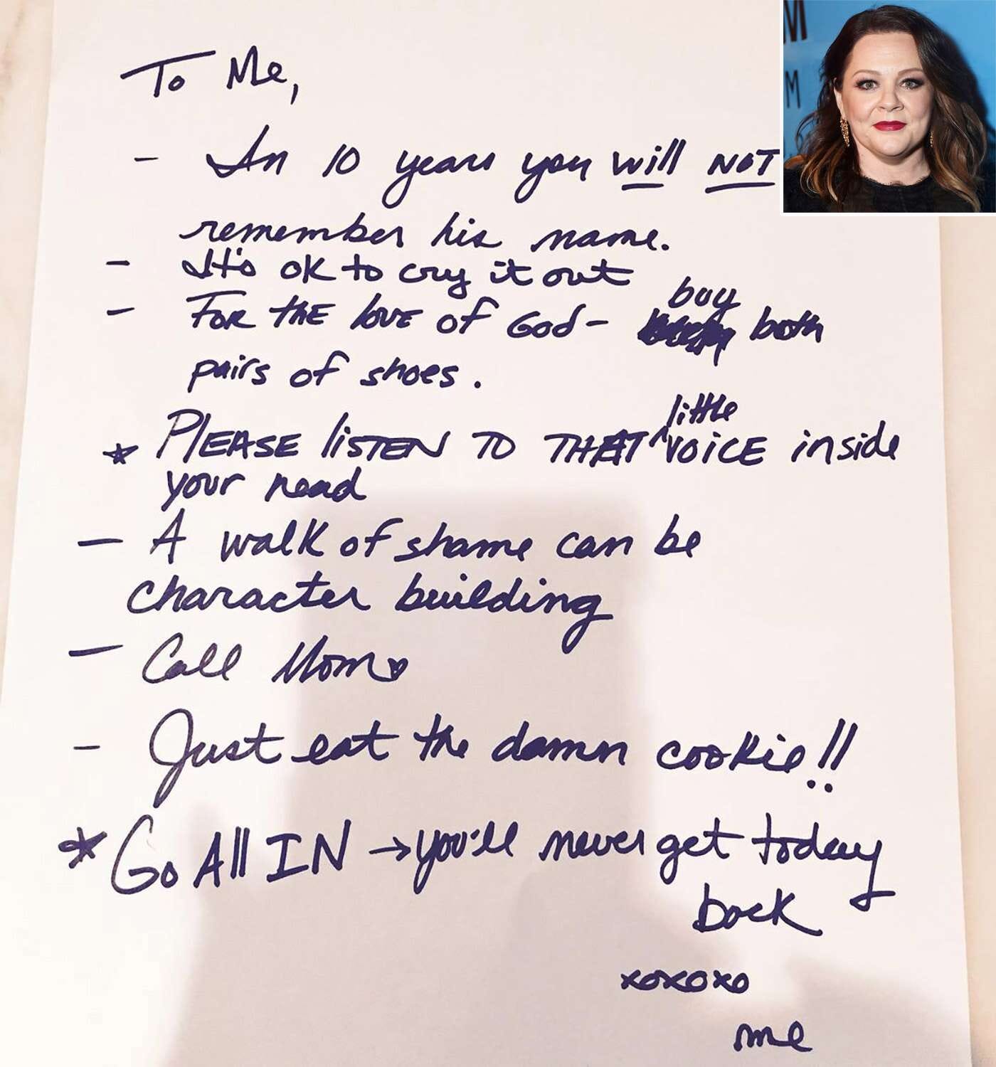 Melissa McCarthy Shares Empowering Note She Wrote to Herself Years Ago |  PEOPLE.com