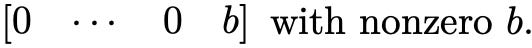 [0, ..., 0, b] with non-zero b.